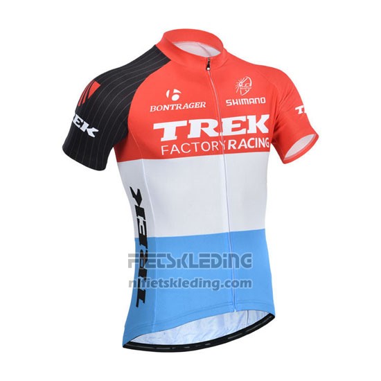 2014 Fietskleding Trek Factory Racing Oranje en Wit Korte Mouwen en Koersbroek